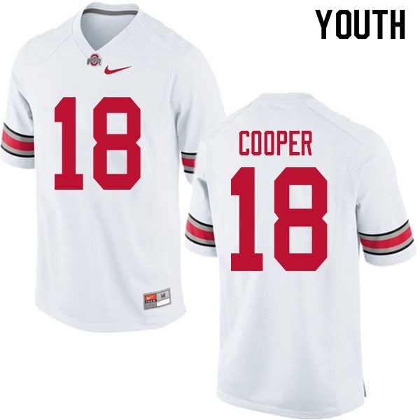 Ohio State Buckeyes #18 Jonathon Cooper Youth Official Jersey White